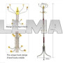 Напольная вешалка для одежды тренога Coat Rack